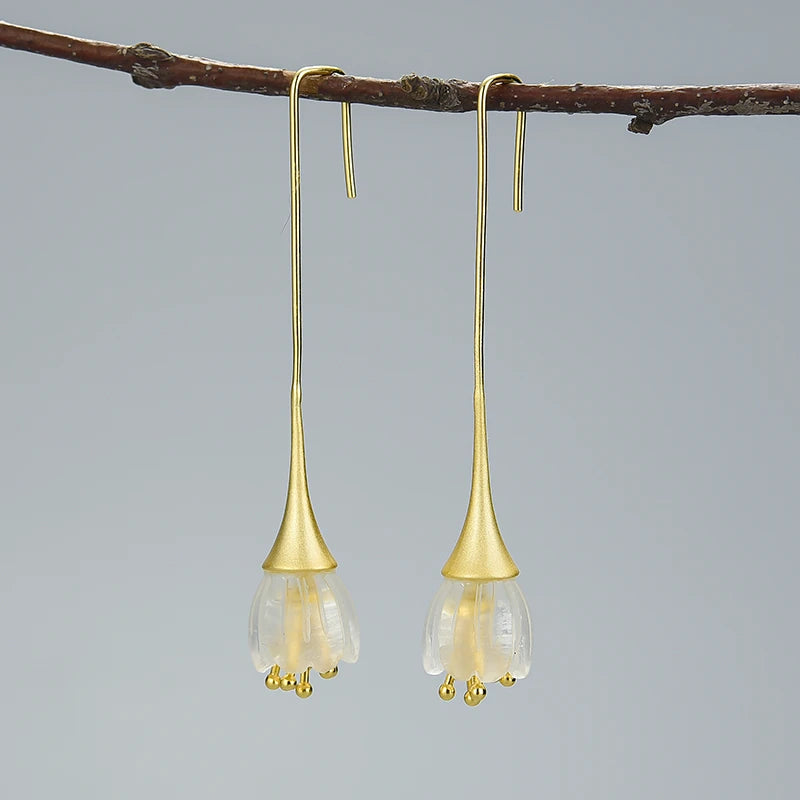 Tulip Of The Valley Long Earrings