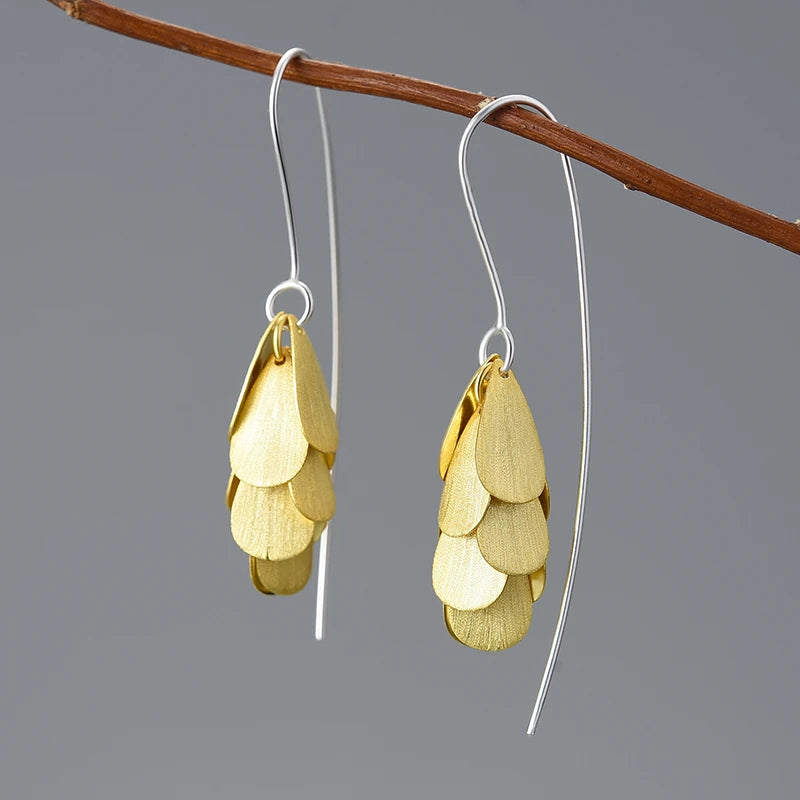Unique Rice Bloom Dangle Earrings