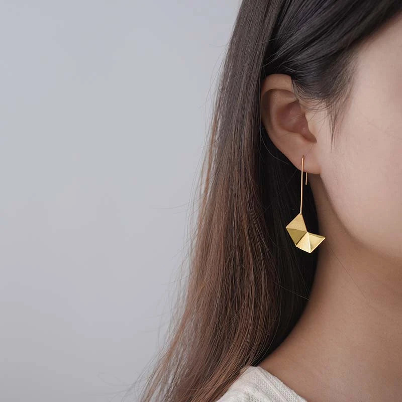Minimalist Origami Dangle Earrings