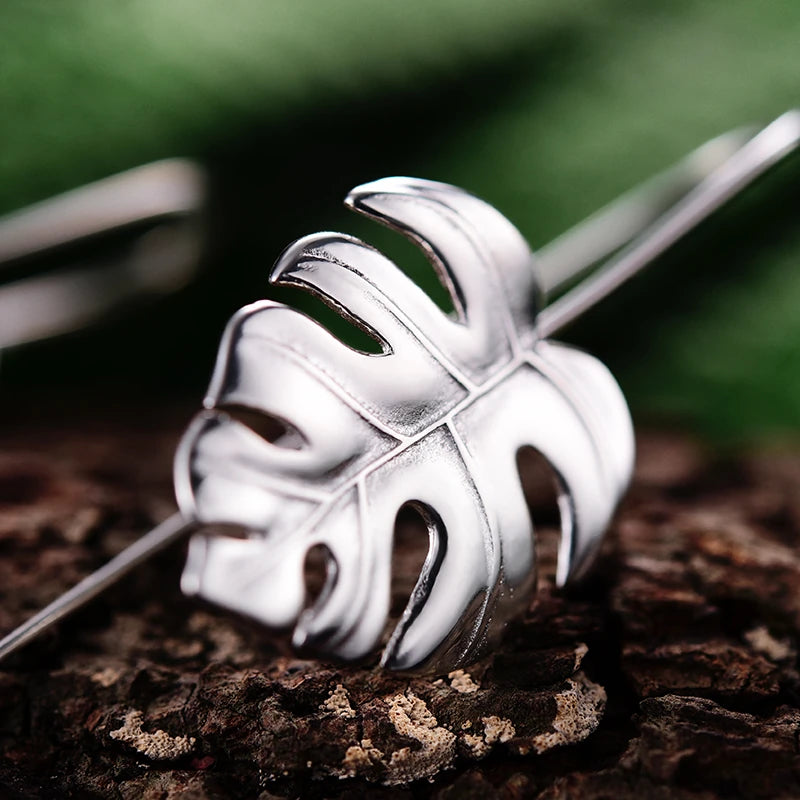 Monstera Leaf Drop Earrings