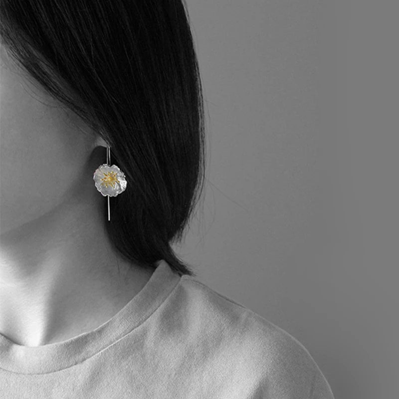 Poppy Bloom Dangle Earrings