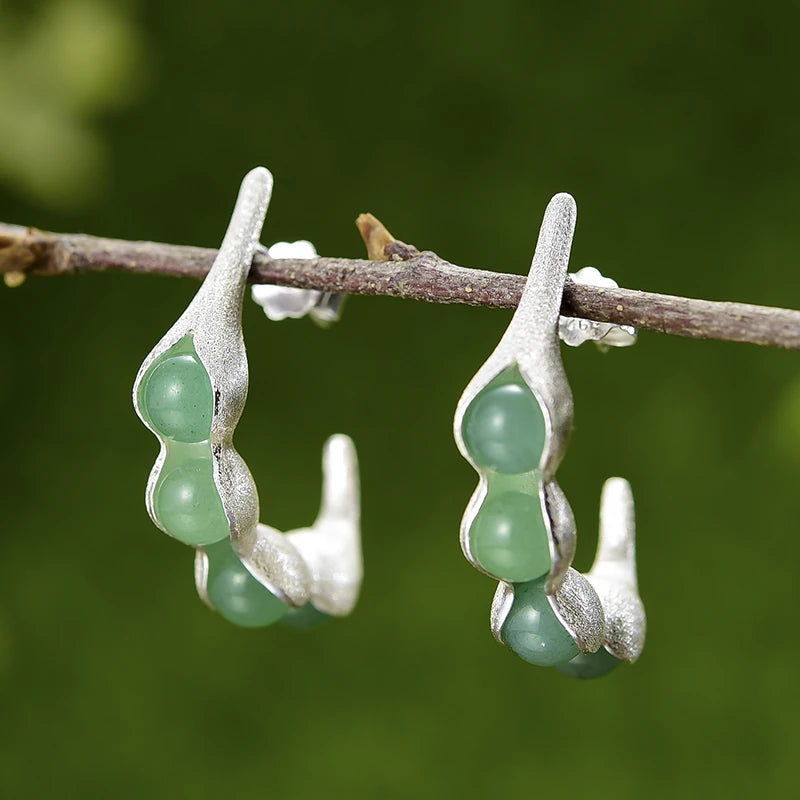 Peapod Aventurine Earrings