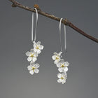 Forget Me Not Blossom Dangle Earrings