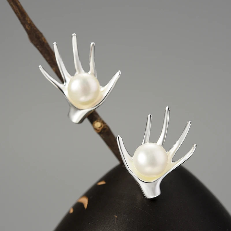 Moon Catcher Stud Earrings