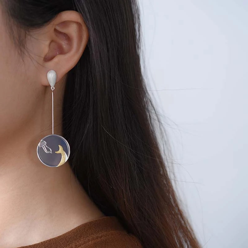 Mysteries Of The Deep Agate Drop Earrings