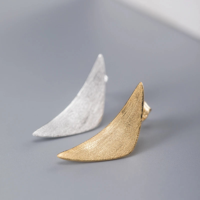 Irregular Triangle Sail Stud Earrings