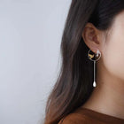 Swallow and Willow in Spring's Wind Drop Earrings