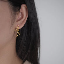 Swallow And Willow Branch Asymmetrical Earrings