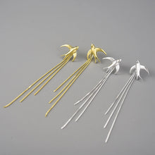 Flying Swallows Tassel Earrings