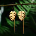 Monstera Leaf Drop Earrings