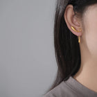 Double Sided Twist Drop Earrings