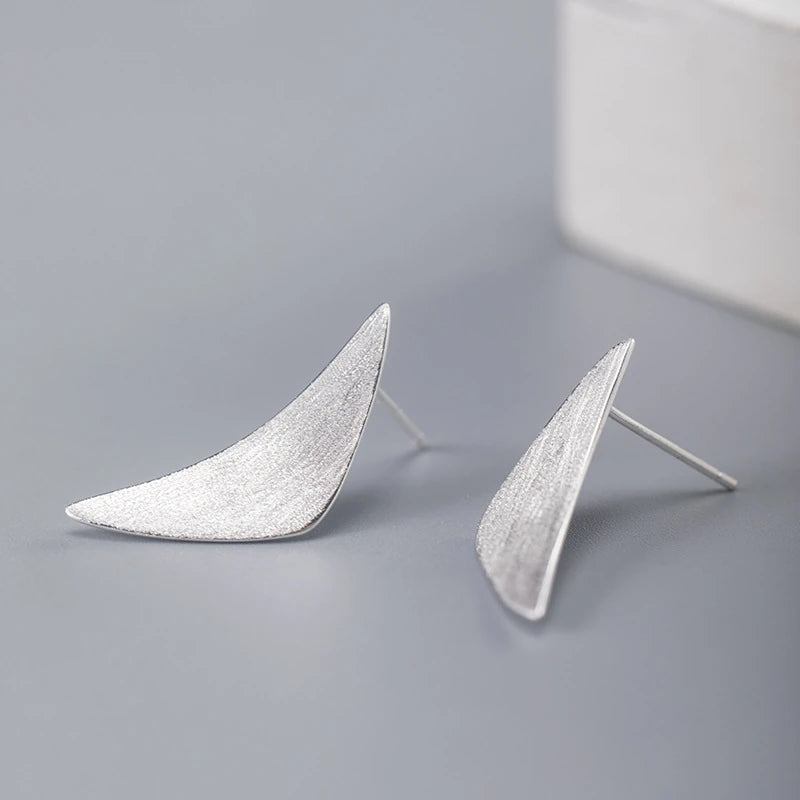 Irregular Triangle Sail Stud Earrings