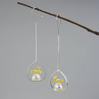 Bonsai Tree And Pearl Dangle Earrings