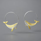 Noble Whale Dainty Earrings