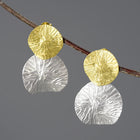 Double Lotus Leaves Drop Earrings