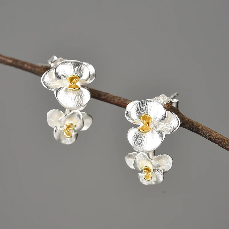 Delicate Phalaenopsis Flower Earrings