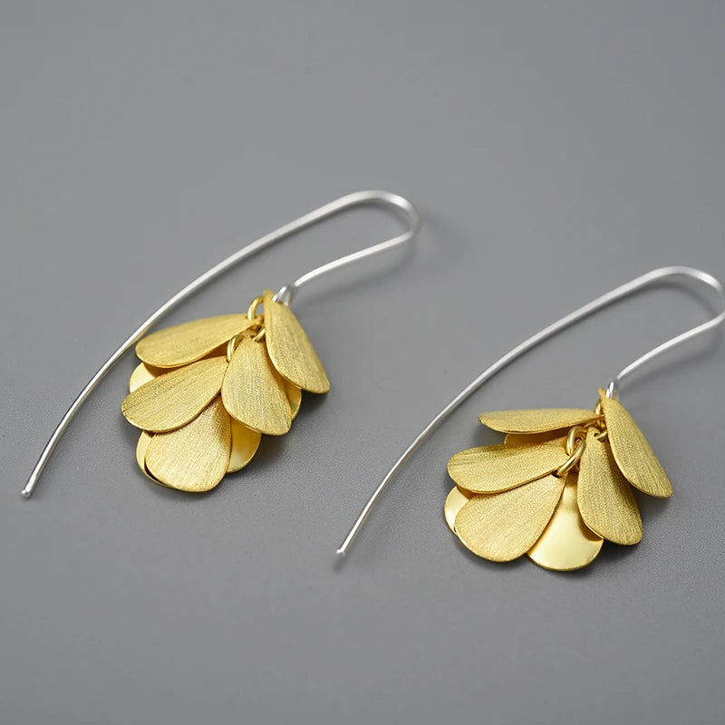 Unique Rice Bloom Dangle Earrings
