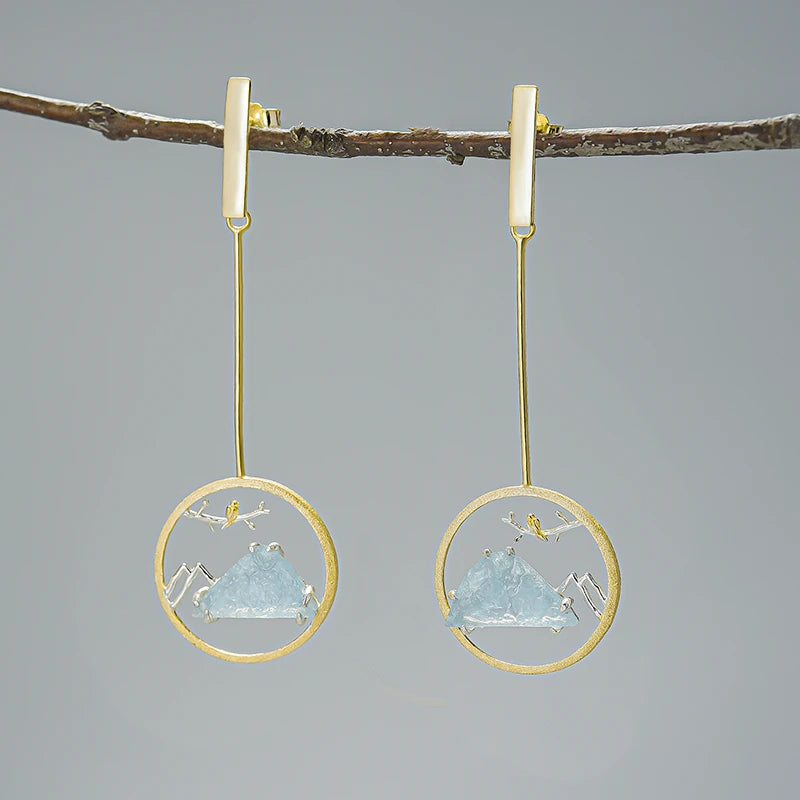 Bluebird of Icy Mountains Earrings
