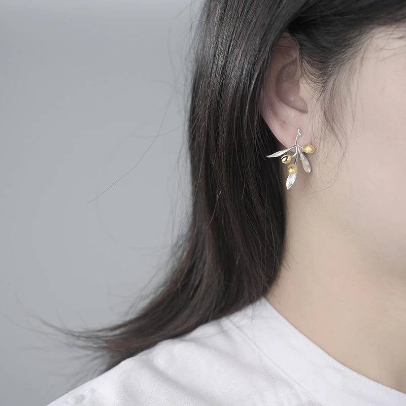 Golden Olives Earrings