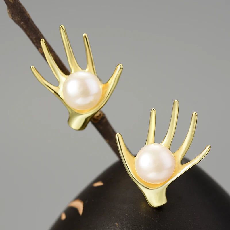 Moon Catcher Stud Earrings
