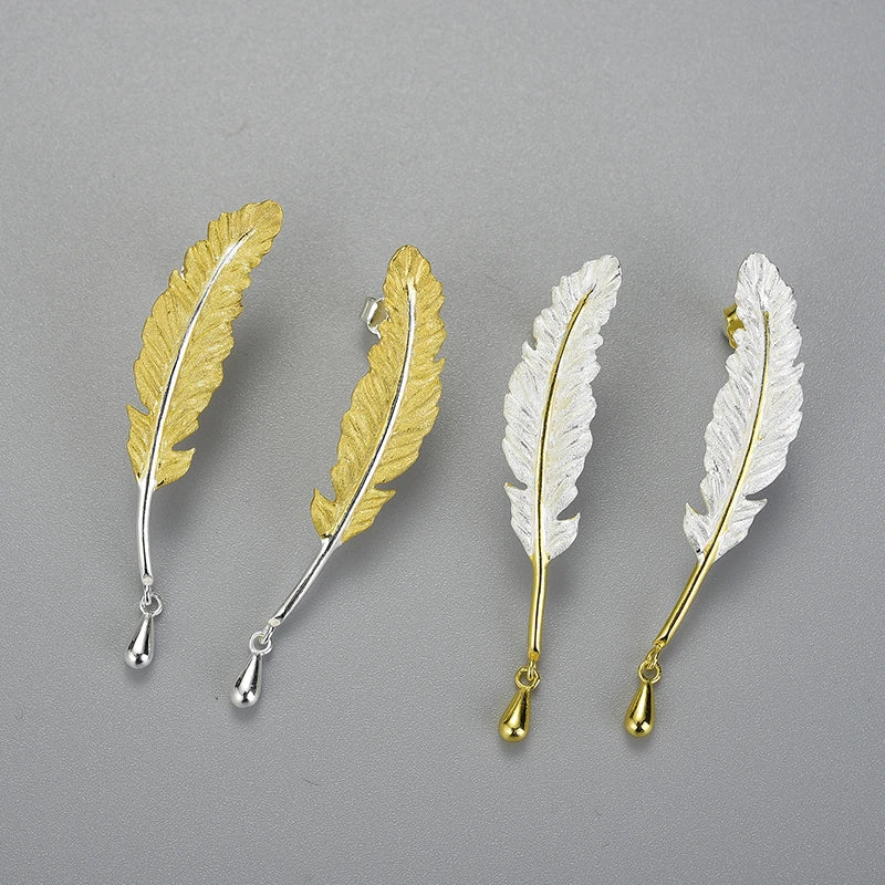 Lucky Goose Feather Earrings