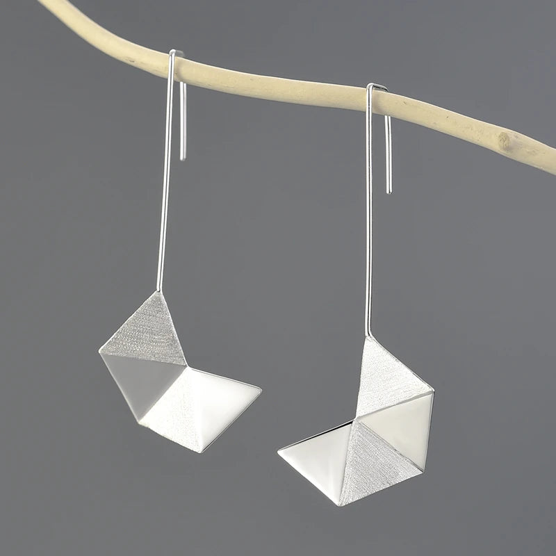 Minimalist Origami Dangle Earrings