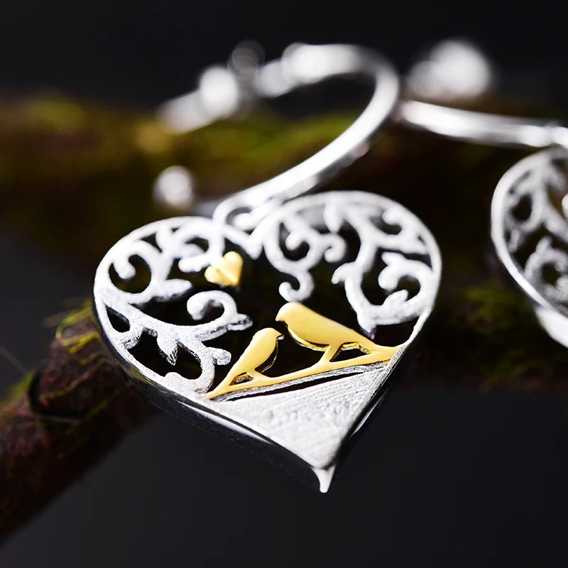 Birds in Love Drop Earrings