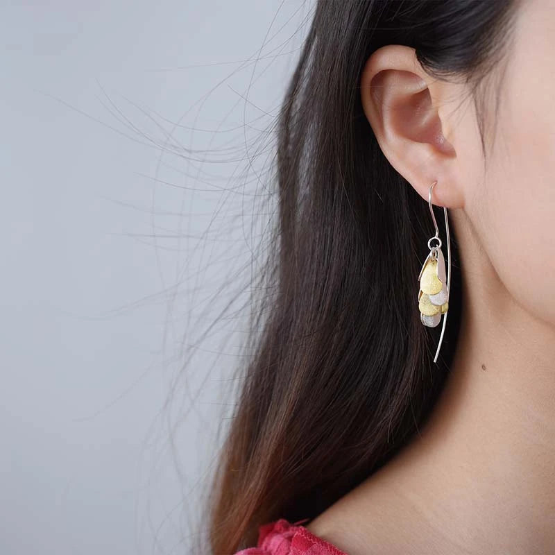 Unique Rice Bloom Dangle Earrings
