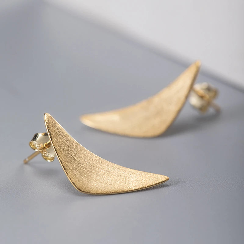 Irregular Triangle Sail Stud Earrings