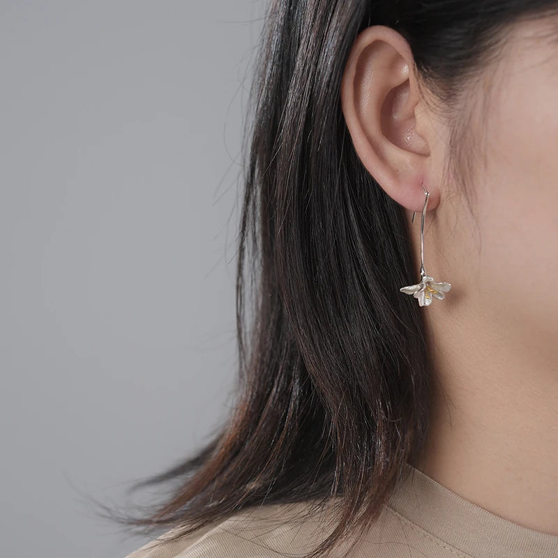 Alluring Freesia Flower Drop Earrings