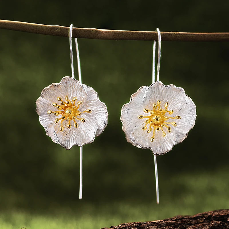 Poppy Bloom Dangle Earrings
