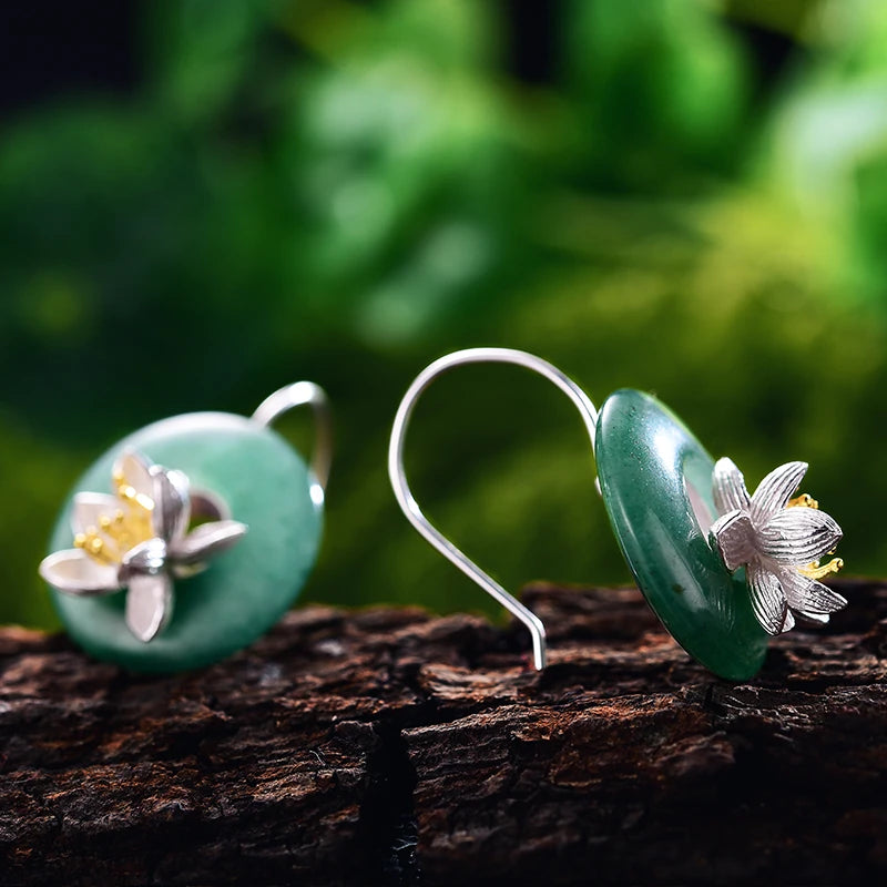 Jade Lotus Whispers Earrings