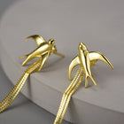Flying Swallows Tassel Earrings