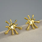 A Splash of Gold Stud Earrings