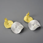 Double Lotus Leaves Drop Earrings