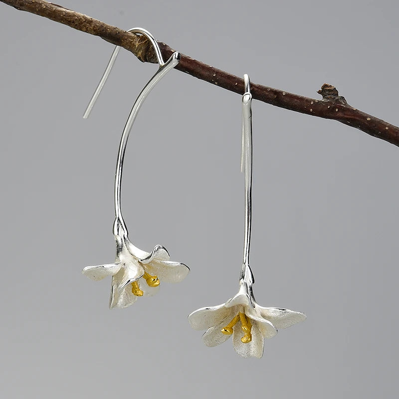 Alluring Freesia Flower Drop Earrings