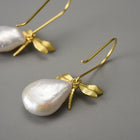 Natural Pearls Resting Dragonfly Earrings