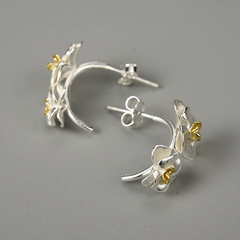Delicate Phalaenopsis Flower Earrings