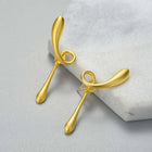 Double Sided Twist Drop Earrings