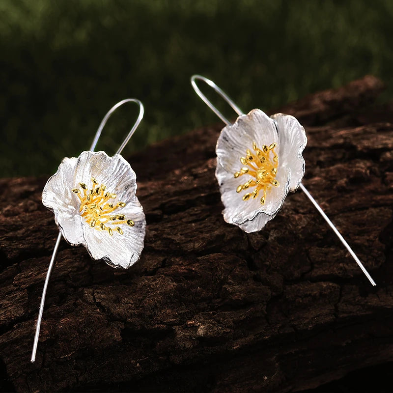 Poppy Bloom Dangle Earrings