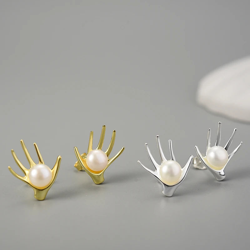 Moon Catcher Stud Earrings