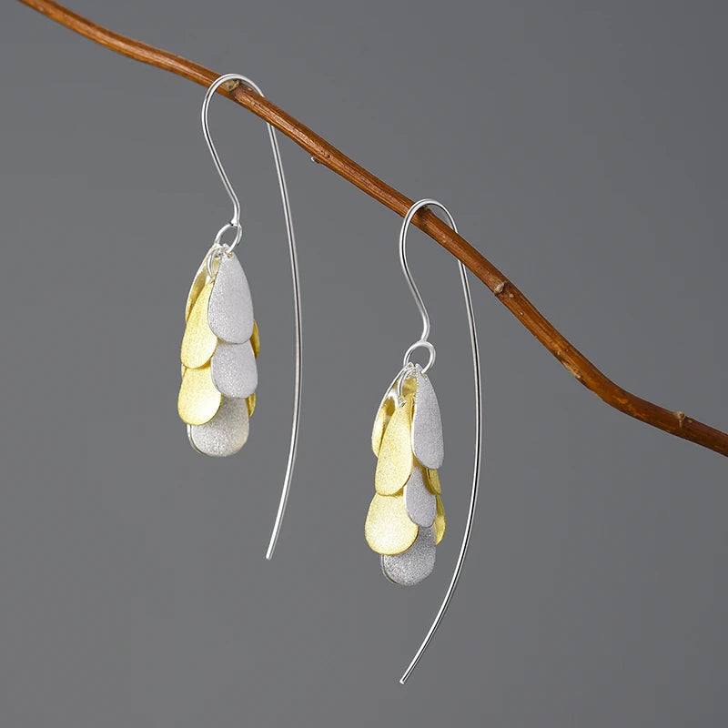 Unique Rice Bloom Dangle Earrings