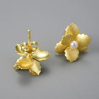 Delicate Begonia Flower Stud Earrings