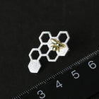 Golden Bee Honeycomb Earrings
