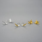 Small Flying Swallow Stud Earrings