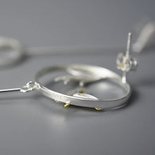 Swallow and Willow in Spring's Wind Drop Earrings