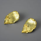 Pearl On A Leaf Stud Earrings