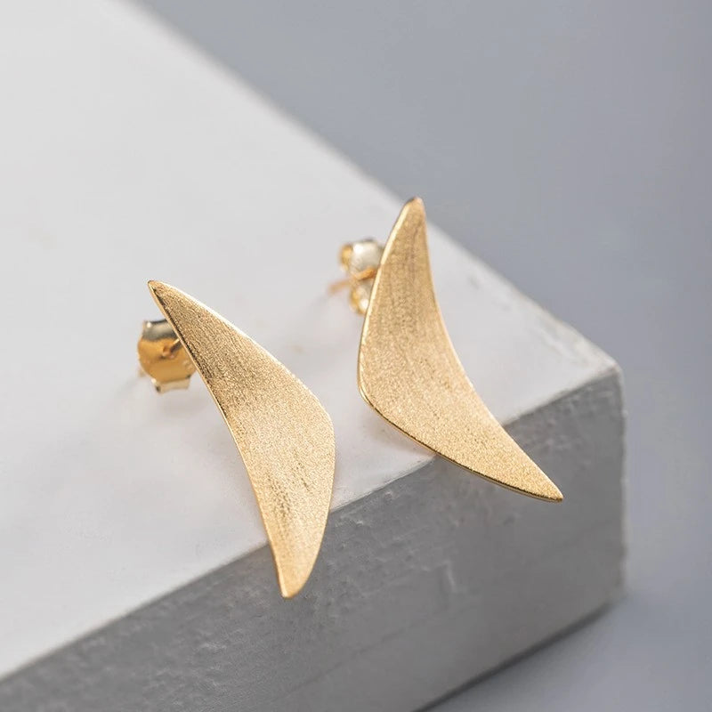 Irregular Triangle Sail Stud Earrings