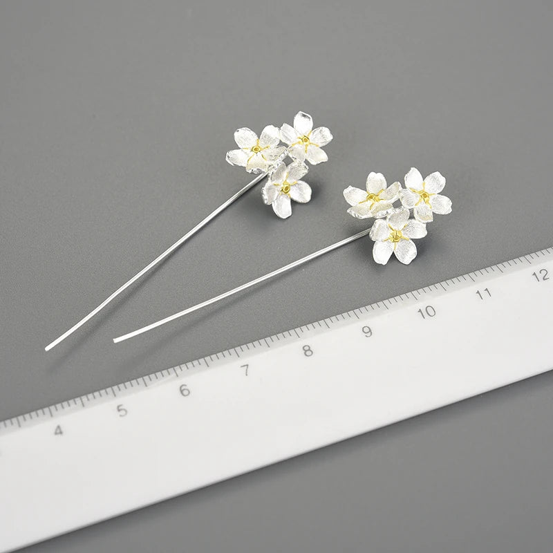 Forget Me Not Triple Drop Earrings