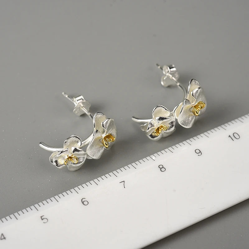 Delicate Phalaenopsis Flower Earrings